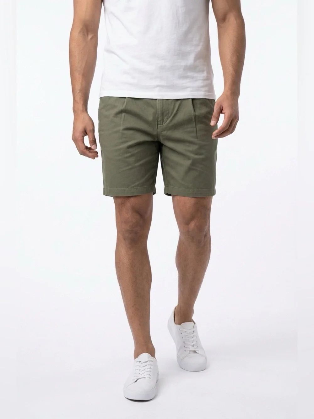 Harbor Bay Men's Olive Green Casual Chino Shorts